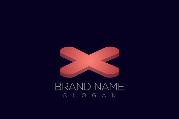 3D X Logo Vector: A Modern Template for Dynamic Branding