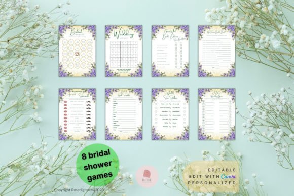 Effortless Elegance: Lavender Bridal Shower Game Templates