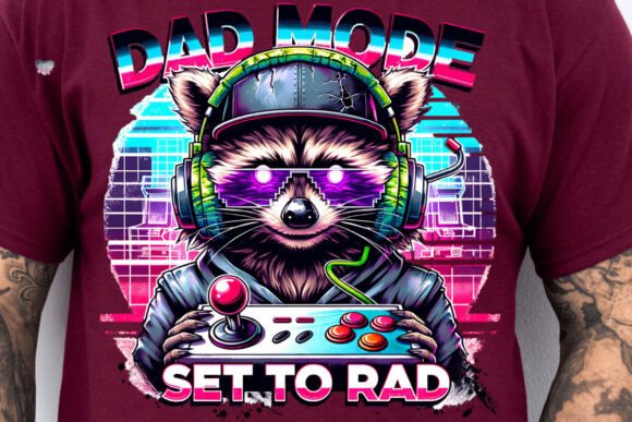 Gamer Raccoon PNG Rad Dad Mode: A Fun Design Asset