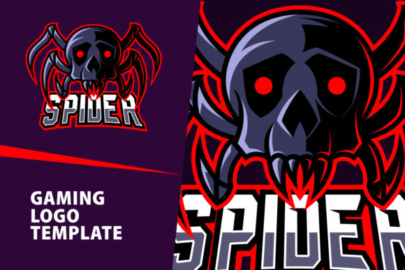 Spider Skull Mascot Gaming Logo: Unleash Your Brand's Edge