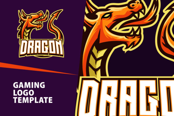 Unleash Your Brand with the Orange Dragon Mascot Logo